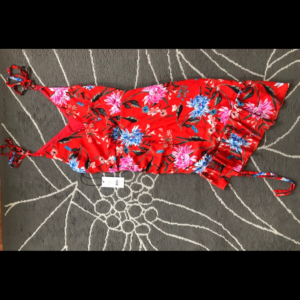 NWT Ali & Jay red floral midi dress size S